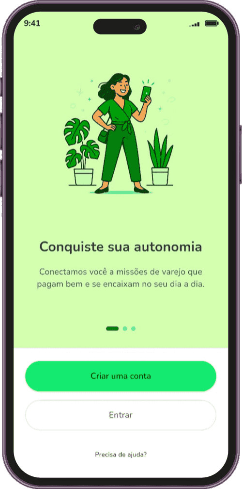 Tela inicial do app da Anthor